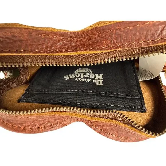 Dr. Martens Mini Heart Shaped Crossbody Faux Fur Bag Cashew Ambassador Leather